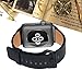 GZ GZHISY New Style for Apple Watch Band 42mm, Retro Vintage Genuine Leather iWatch Strap Replacement for Apple Watch Series 3 Series 2 Series 1,Black Color,Black Adapter,Black Aluminum Alloy Buckle