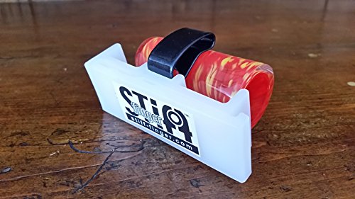 Stiff-Finger Guitar Slide Holder - Strap White Large