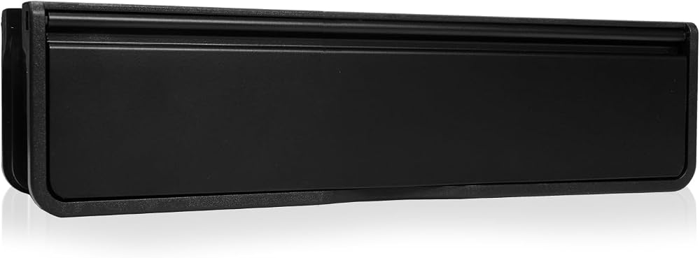 UAP XFORT MailPlate Luxe 12in Matt Black Letterbox for 40-80mm Doors