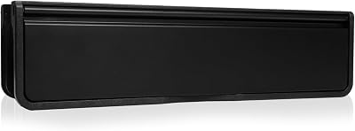 UAP XFORT MailPlate Luxe 12in Matt Black Letterbox for 40-80mm Doors