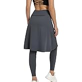 Xioker Women Athletic Knee Length Skirts with Full Length Leggings,Skorts Leggings&Skirted Leggings Skorts Women