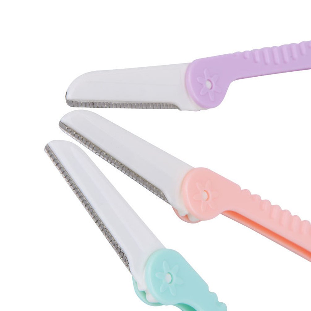 Pevor Eyebrow Trimmers 3 Pcs Foldable Eyebrow Razor Eyebrow Shapers Razors Shavers Shaving Grooming Trimmers Eyebrows, Legs, Facial Razor For Women And Men
