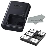 Canon replacement LC-E12 Quick Charger for Canon LP-E12 Li-ion Battery compatible with Canon LP-E12,LC-E12 and Canon EOS M, EOS Rebel SL1, EOS 100D + Bonus Items!