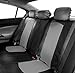 FH Group PU006GRAY115 Universal Fit Full Set Leather Gray Automotive Seat Covers fits most Cars, SUVs, and Trucks (Airbag Safe and Split Bench Ready)
