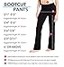 Yogipace,Petite/Regular/Tall,Women's Bootcut Yoga Pants Long Workout Pant with Back Pockets