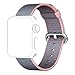 i-Liu Watch Band,38mm Woven Nylon Strap Replacement Nylon Band for Apple Watch Series 1 Series 2 (Light Pink/Midnight Blue)