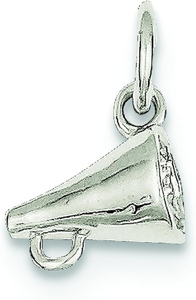 .925 Sterling Silver Megaphone Charm Pendant Jewelry