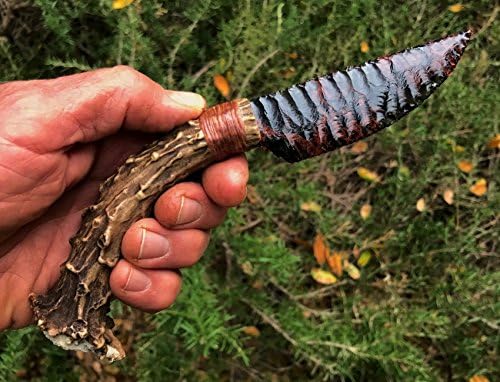 FLINTKNAPPED KNIVES- Traditional Obsidian #20
