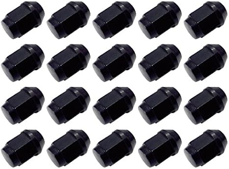 Amazon 個入 ホイールナット 19h31mm袋レーシングナット黒m12 P1 25 クロモリスチール製 日産スバルスズキ適合 ナット 車 バイク