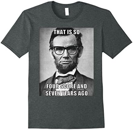 Mens Funny Hipster Abraham Lincoln T Shirt 3XL Dark Heather