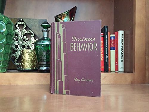 Handmade Upcycled Vintage Book Journal (Business Behavior, by Ray Abrams)