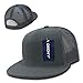 DECKY 6 Panel Flat Bill Terry Trucker, Dark Grey/Dark Grey, One Size