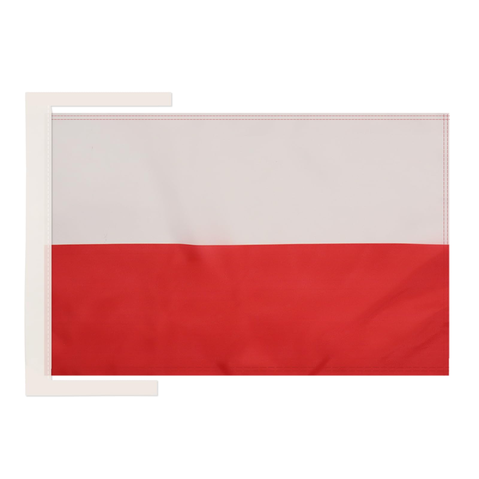 AZ FLAG - Poland Flag - 18'' x 12'' - 100% Polyester Polish Small Banner with Two Cords - Fade Resistant - Vivid Colors - 18x12 in - 45x30 Cm — image 1