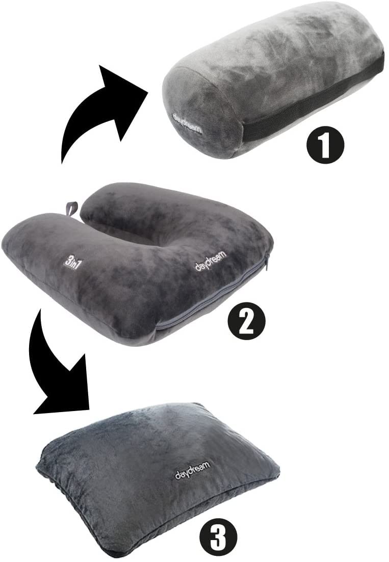 Daydream Cervical Pillow 3 in 1 patented with microbeads, (N-5506), Cervical Pillow, Travel Pillow