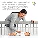 BreathableBaby Breathable Mesh Crib Liner – Deluxe Ruffle Collection – Blush – Fits Full-Size Four-Sided Slatted and Solid Back Cribs – Anti-Bumper