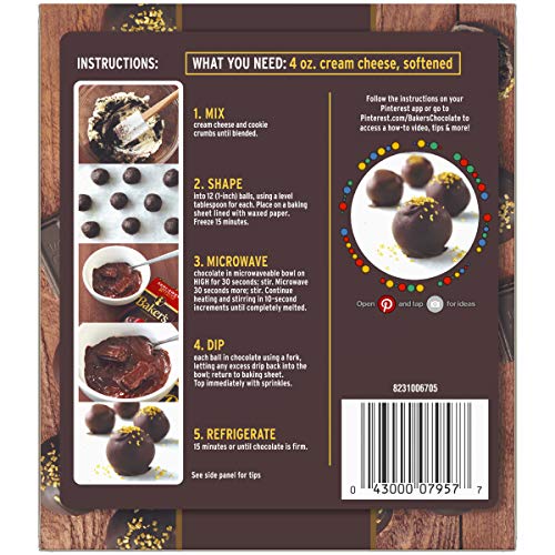 Baker's Chocolate Truffle Cookie Balls No Bake Dessert Kit, 8.6 oz