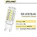 DiCUNO G9 LED Ceramic Base Light Bulbs, 4W (40W Halogen Equivalent), 400LM, Daylight White (6000K), G9 Base, G9 Bulbs Non-Dimmable for Home Lighting, 12-Pack