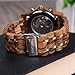 Mens Wooden Mechanical Watches Multifunction Date & Chronograph Business Luxury Wood Watch for Men