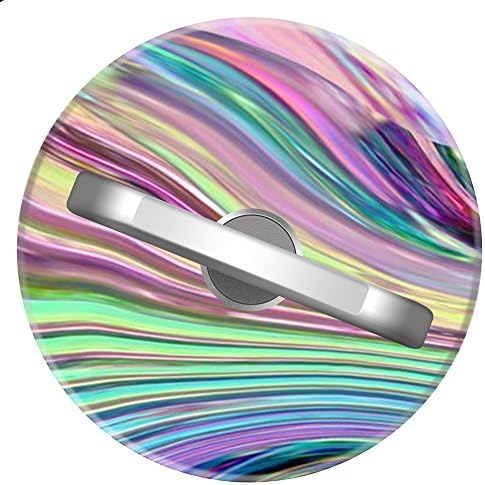 XIMALAYA Multi-Function 360 Degree Rotating Ring Stand Grip Mounts, Phone Holder For Any Smartphones, iPhone or Tablets-(Iridescent)