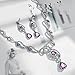 Neoglory Purple Cubic Zirconia Teardrop Jewelry Set Necklace Earrings Wedding Bridal Women Jewelry embellished with Crystals from Swarovski
