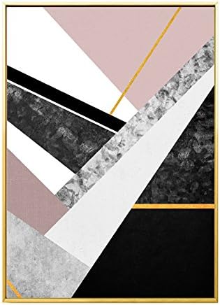 funie Nordic Geometric Marble Painting Decorative Picture Home Wall Art Decor Posters - 50cm x 70cm