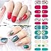 Comdoit 8 Sheets Nail Polish Strips Full Nail Wraps Glitter Nail Stickers Decal Nail Strips for Women Manicure Designs Color Nails Strips Self Adhesive Sticker Fingernail Decorations Set