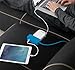 Bluelounge Portiko Blue - 6-foot extension cord with two 100V outlets and two USB ports