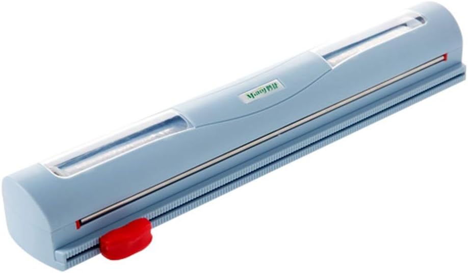 Cling Film Cutter - Reusable Catering Style Plastic Wrap Dispenser Holds Any 30 cm for Cling Film & Foil,Blue