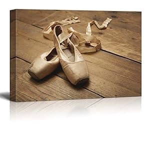 Vintage Ballet Slippers Close Up Wall Decor