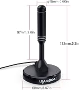 LEADSIGN 2025 Indoor TV Aerial High Gain 300+ Miles Magnetic Base 6.6ft Cable view 2