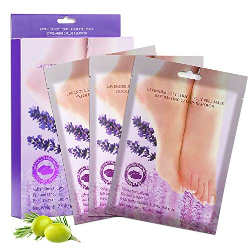 Foot Peel Mask 3 Pack, Foot Mask for Exfoliator Dead Skin Remover Foot
