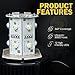 Xprite Amber LED Beacon Light, Forklift Strobe Lights w/Magnetic Base for Construction Vehicles, TowTrucks, Security Patrol, Postal, Golf Carts, UTV ATV, Snow Plows