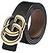 Fashion G-Style Gold Buckle Unisex Belt for Men or Women [3.8cm Belt Width] (110cm (Waist 32