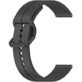 INF Silicone Watch Band compatible with Samsung Galaxy Watch 3/Huawei Watch/Garmin Forerunner, Quick Release Wrist Strap for Women/Men, 22 mm Adjustable Breathable Sport Replacement Band(Grey)