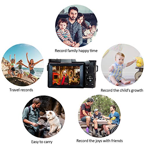 Camara-de-Fotos-Cmara-Digital-Vlogging-Cmara-240-MP-27K-Ultra-HD-Cmara-Compacta-de-30-Pulgadas-con-Pantalla-Plegable-Linterna-Retrctil