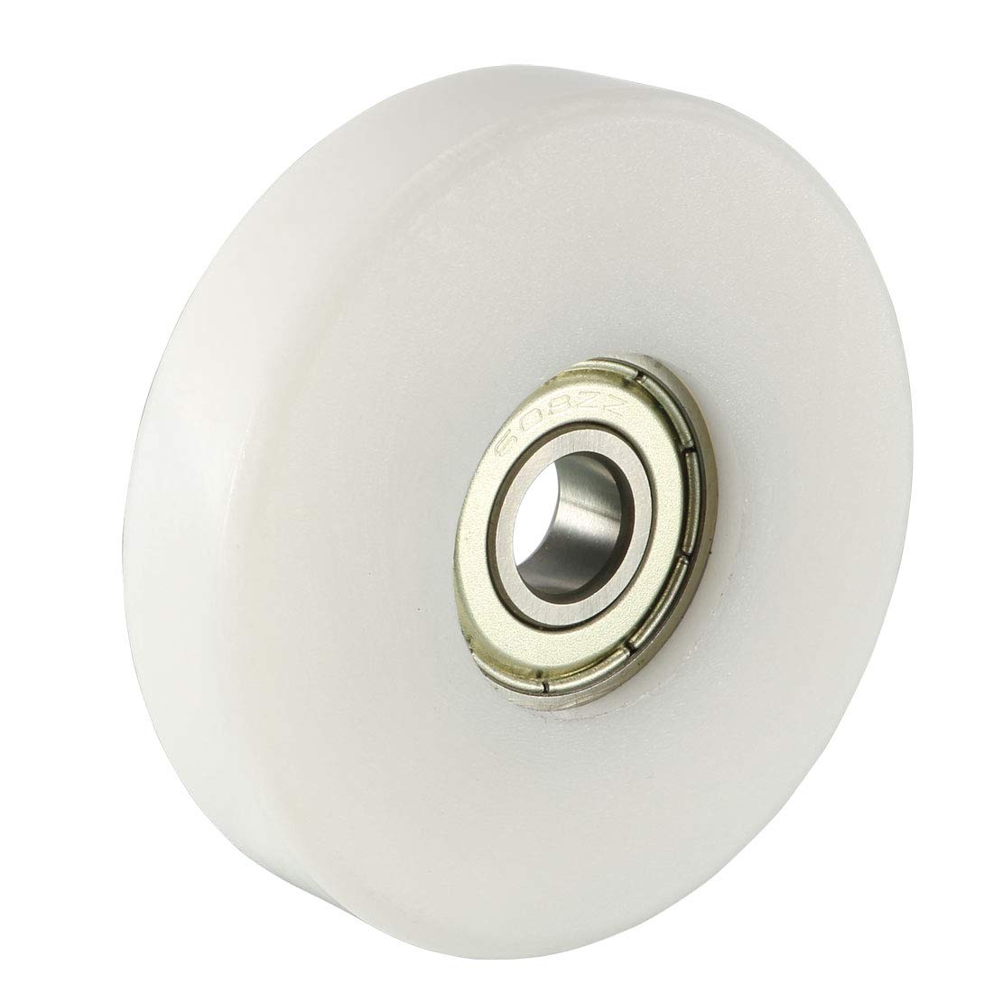 sourcing map 8x50x12mm Roller Idler Bearing Pulley Sliding Conveyor Wheel White