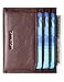 GintaXen Slim Genuine Leather Credit Card Holder Front Pocket Wallet with RFID Blocking - Brown