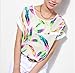 TOPUNDER Women Clothing 2018 Women Feathers Chiffon Blouse Tops Casual Short Sleeve Loose T-Shirt Topunder