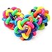 AsyPets Puppy Cat Dog Toy Colorful Bouncy Rubber Balls with Bell for Pet Training Playing Chewing, Size 3.35 inches