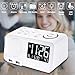 Digital Alarm Clock Radio Clock 2 Alarms Dual USB Charging Port Snooze Founction for Bedroom (D-Old)