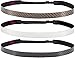 Hipsy Women's Adjustable NO Slip Skinny Tech Sport Headband Multi Packs (Black/White/Brown 3pk)
