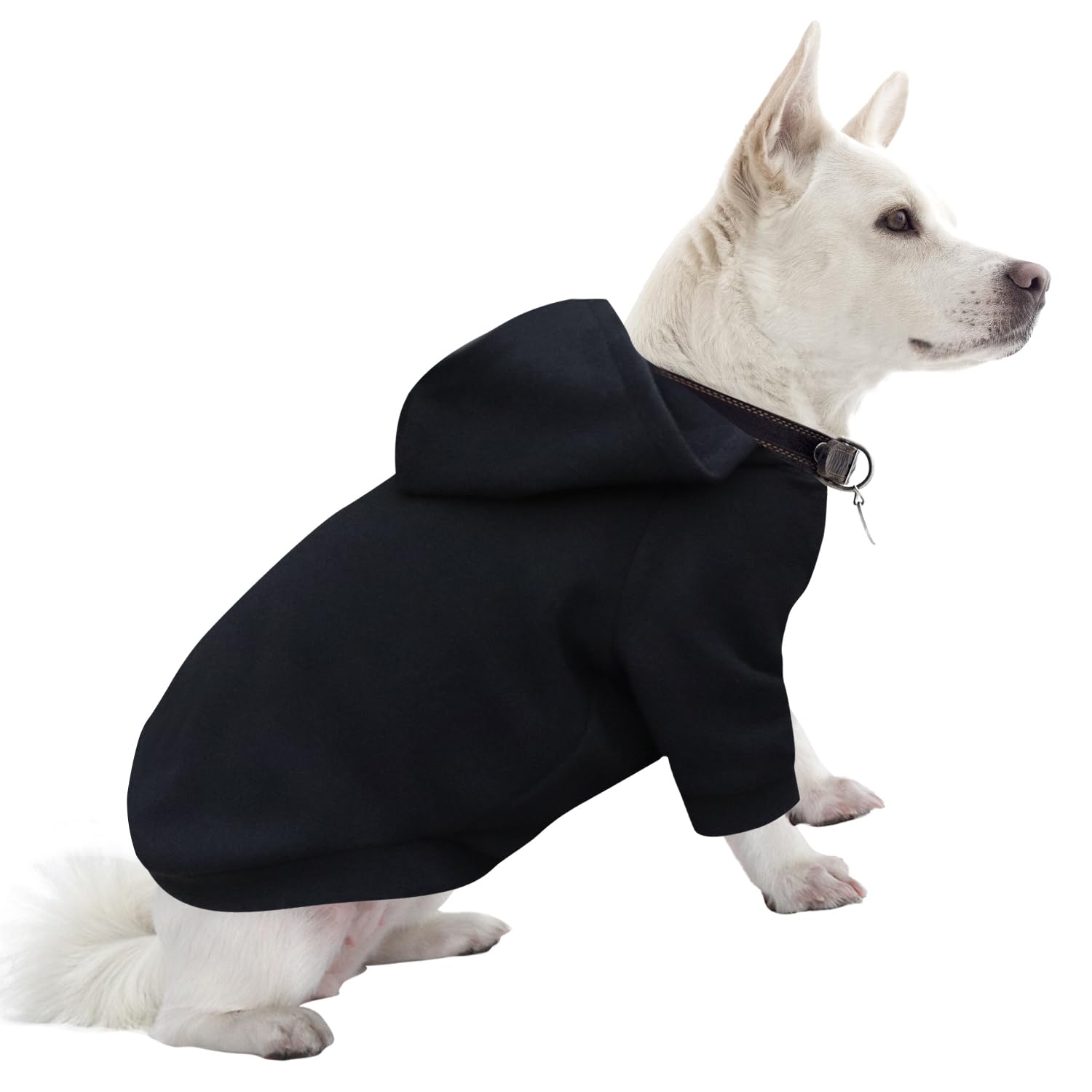 HuaLiSiJi Dog Hoodie Dog Sweatshirt Warm and Lightweight, With a Soft Texture, Elasticity Easy to Wear and Bright Colors (Black, XL)
