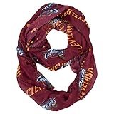 NBA Cleveland Cavaliers Sheer Infinity Scarf, One Size, Maroon