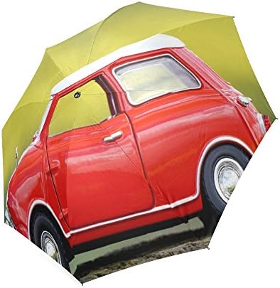 Windcheater Umbrella Red Car Unisex Teflon Coated Windproof Travel Umbrella