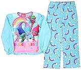 Trolls Girls' Licensed 2-Piece Poly PJ - Blue
