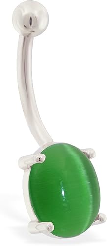 14 K Or Piercing Nombril Avec Pierre Oeil De Chat Vert Amazon Fr Bijoux 14 K Or Piercing Nombril Avec Pierre Oeil De Chat Vert Amazon Fr Bijoux