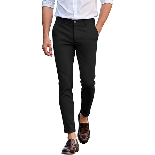 Calvin Klein Men's Slim Fit Tech Solid Performance Dress Pants (Black,  42Wx30L) at Amazon Men's Clothing store