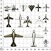 40 PCS Airplane Charms Collection - Antique Silver Bronze Colors Plane Passenger Aircraft Helicopters Aviation Aircraft Fighter Aircraft Pendants fro Jewelry Findings (Airplane HM49)