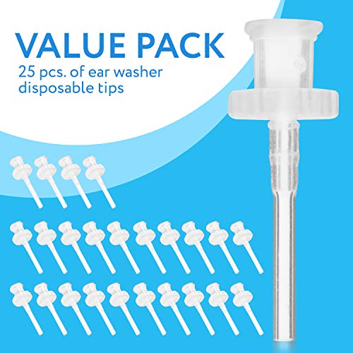 25Pack of Ear Washer Disposable Tips/Replacement Ear Wash Tubes Compatible with Doctor Easy