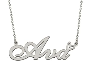 HUAN XUN Personalized Custom Initial Pendant Name Necklaces for Womens in Gold Silver